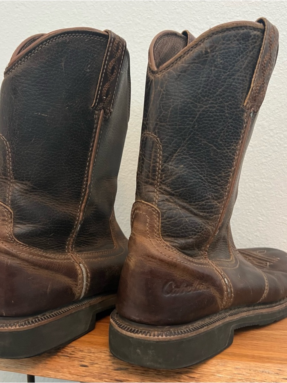 Cabela’s Pinedale Square Toe Western Work Boots Rugged Cowboy Gorpcore 8.5 - Picture 3 of 6